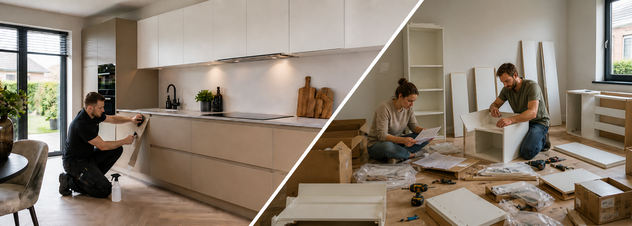 Keuken wrappen versus nieuwe keuken plaatsen